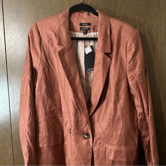 RW&Co. Women's Russet One-Button Blazer Lined Office Business Professional XXL - Picture 3 of 11